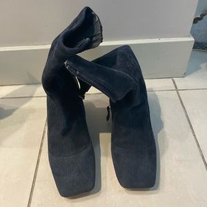 Jacquemus Ankle Boots suede navy